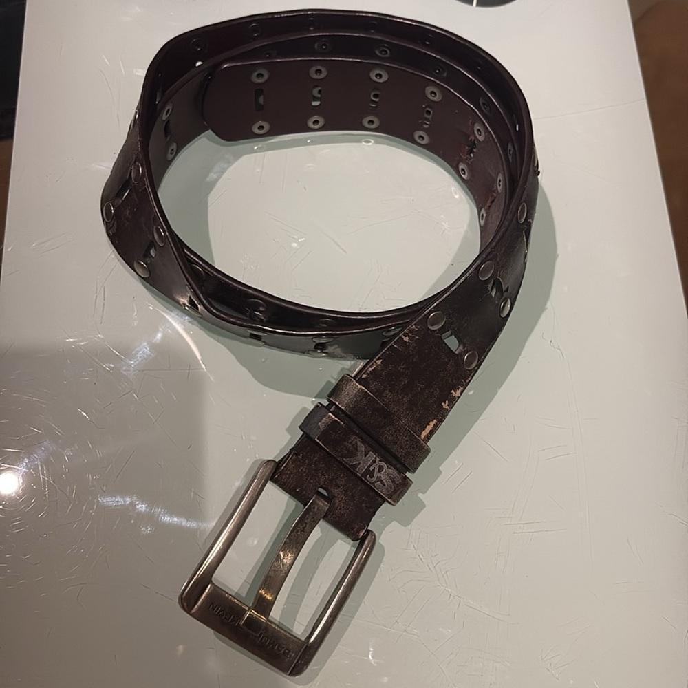 Vintage Samuel & Kevin Men's Brown Leather Belt